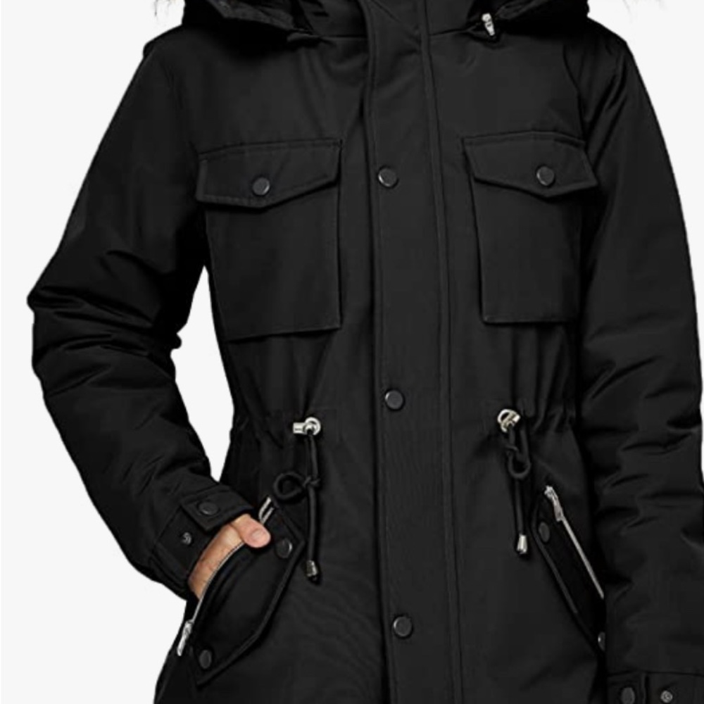 WenVen Women's Winter Thicken Fleece Jacket Fur Hooded - Picture 2 of 5